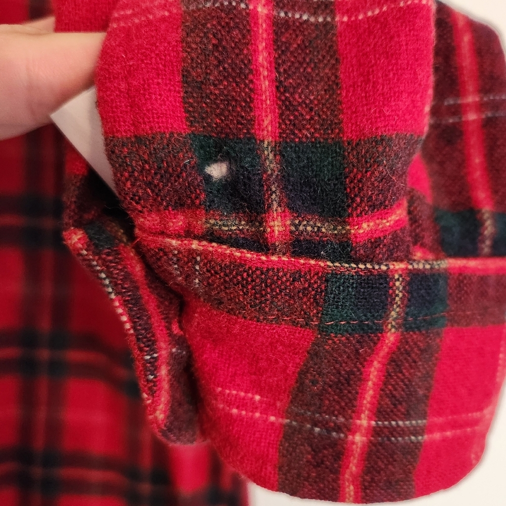 Pendleton Red And Black 100% Wool Button Down Shi… - image 6